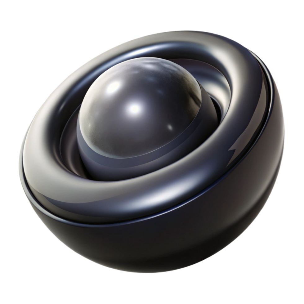 splendid acclaimed Hyper-specific, isolated cutout, photorealistic render of a single, spinning, miniature black hole contained within a glass orb, ultra-detailed with Transparent Background png
