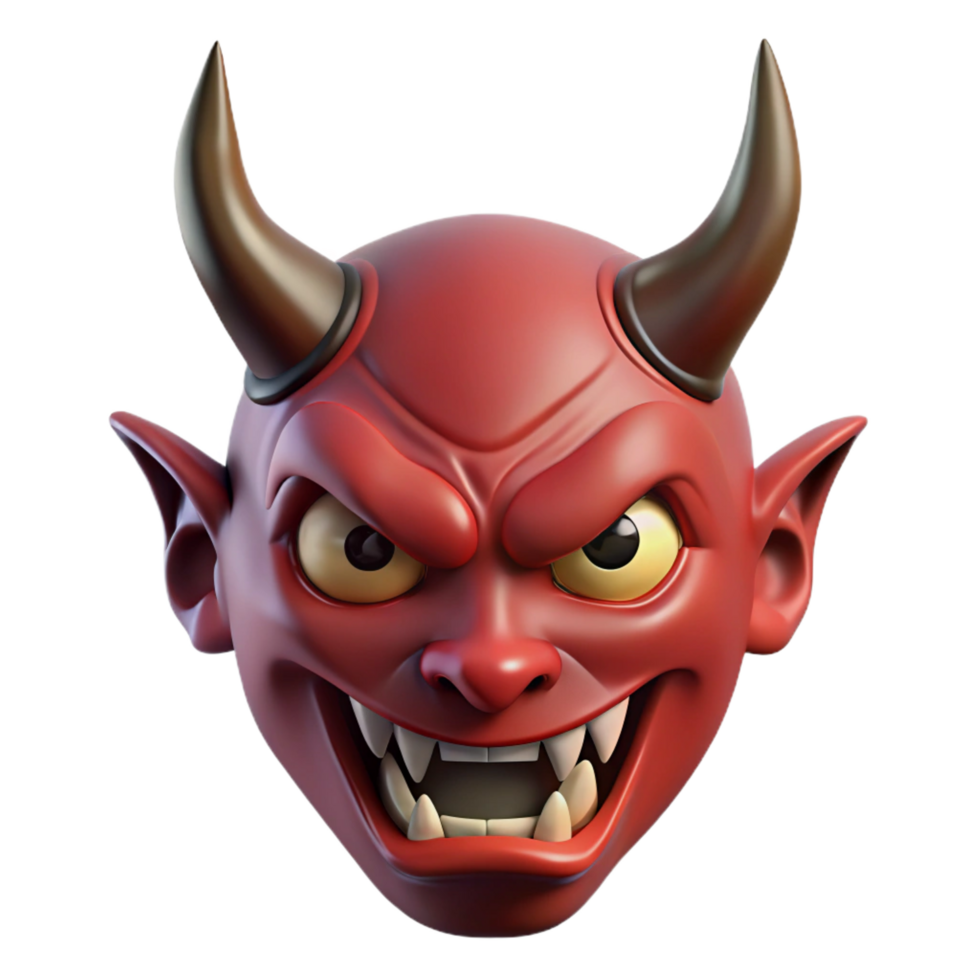 standout industrial A horned demon mask with a sinister expression with Transparent Background high quality png