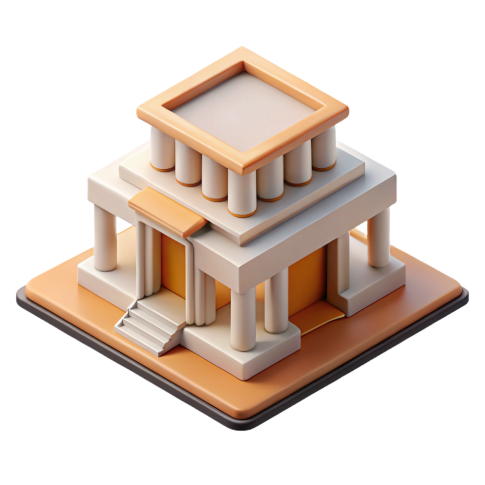picturesque creative Concept art style, isolated cutout of a single, architectural model, scale with Transparent Background luxury png