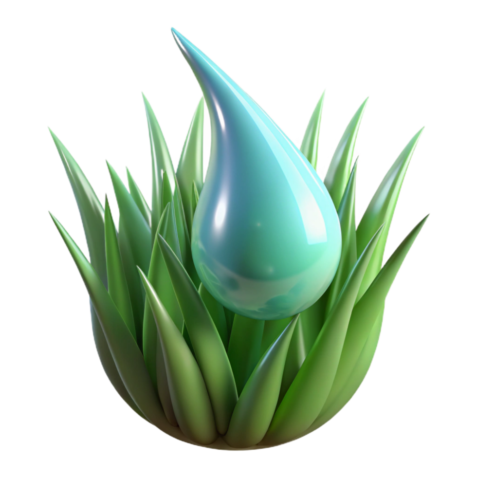 serene dynamic avant-garde Close-up of dewdrop on blade of grass with Transparent Background impeccable png