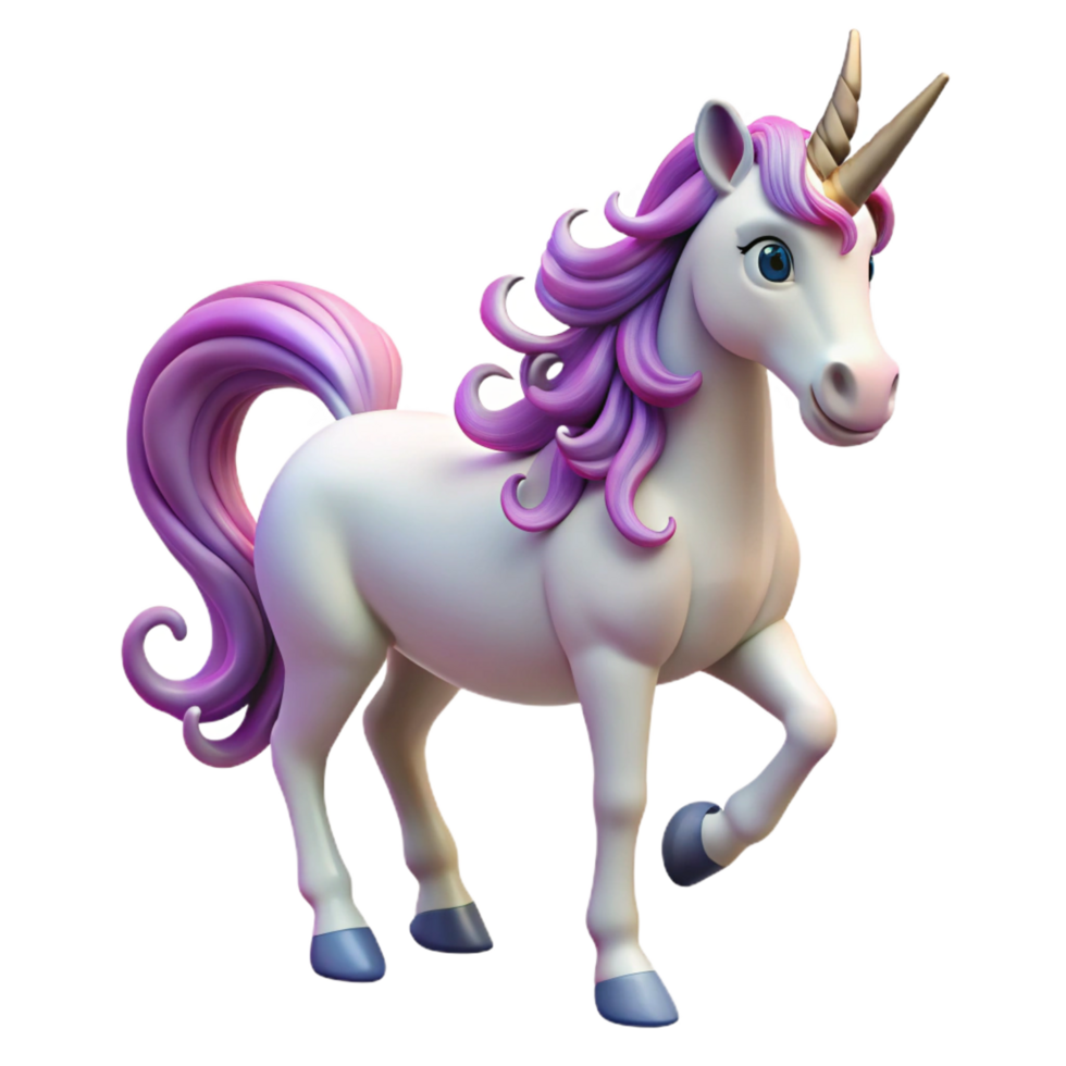 spectacular quintessential A majestic unicorn, spiraling horn, flowing mane with Transparent Background png