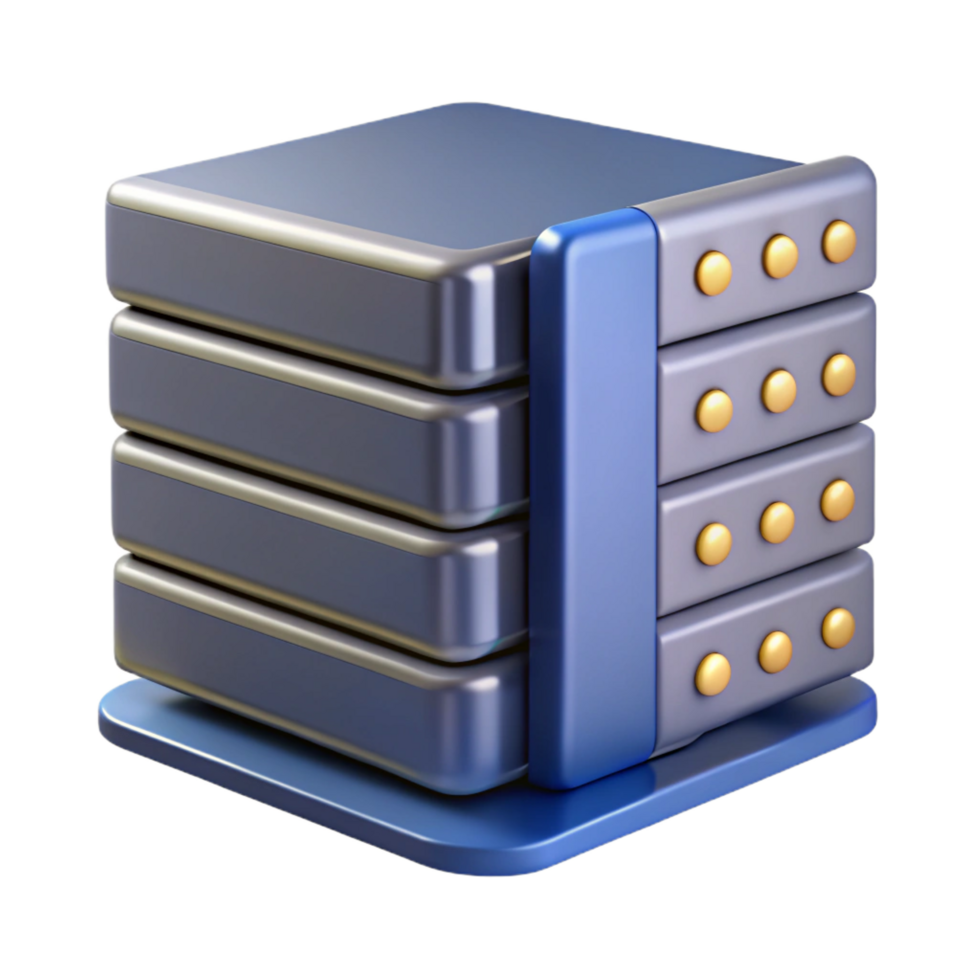 immaculate romantic creative Server rack with multiple servers installed with Transparent Background crisp png