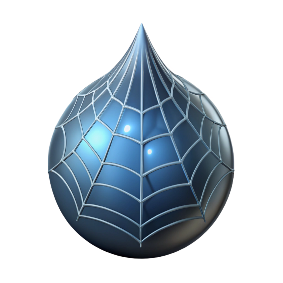 standout organic Close-up of a dewdrop on a spider web with Transparent Background Dewdrop and web considered a single entity impeccable png