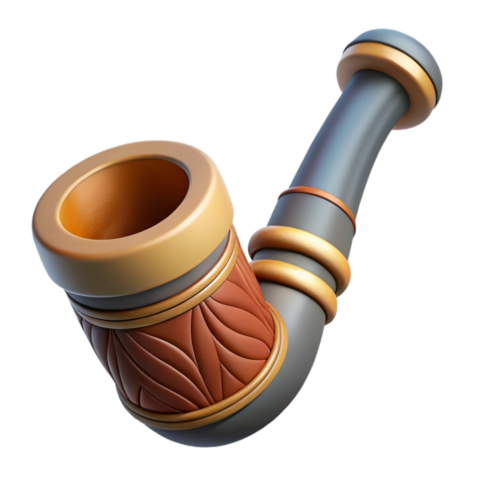 wonderful tropical Hyper-specific professional render of a tribal ceremonial pipe carved from soapstone with Transparent Background original png