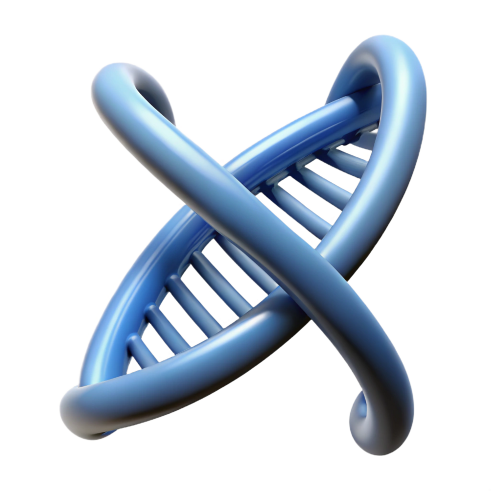 stunning contemporary Hyper-specific, professional render of a single, abstract, DNA helix, ultra-detailed, isolated cutout with Transparent Background expertly shot png