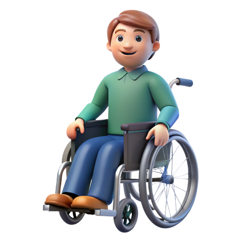 unparalleled art deco Person with disability in wheelchair, disability portrait, with Transparent Background gallery standard png