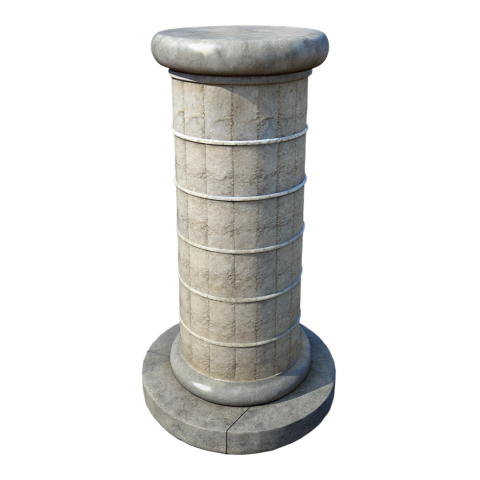 peaceful extraordinary Concrete pillar with rebar texture, with Transparent Background precision png