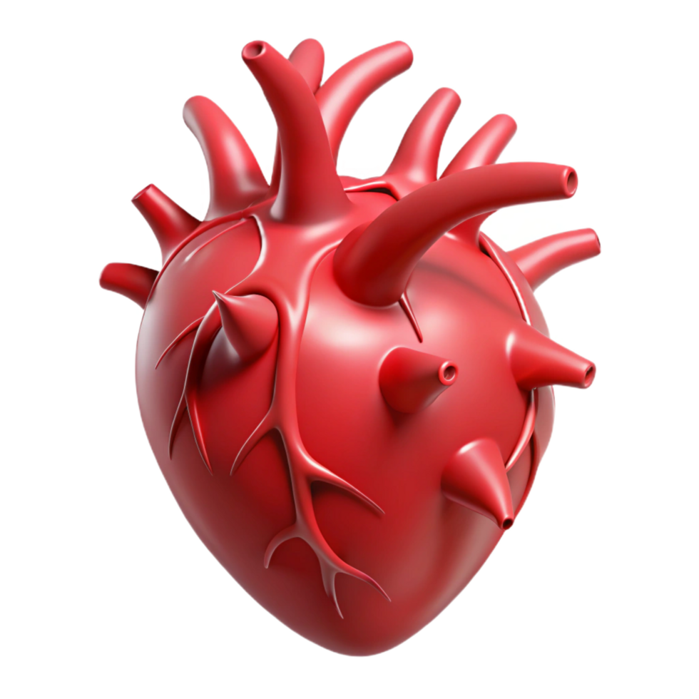 stunning whimsical urban Isolated cutout, ultra-detailed concept art style rendering of a single, stylized human heart made of thorns with Transparent Background gallery standard png