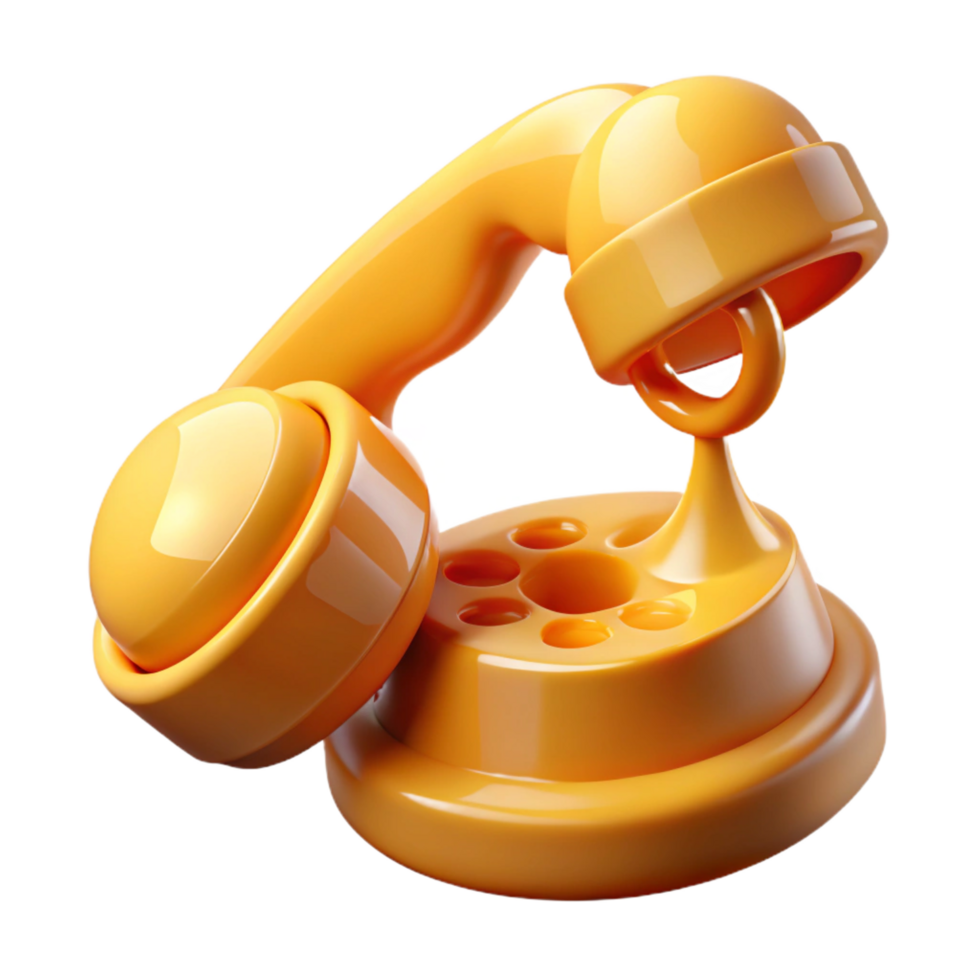 sumptuous artistic Hyper-specific, professional render of a single, levitating, vintage telephone receiver dripping with honey Isolated cutout with Transparent Background high resolution png