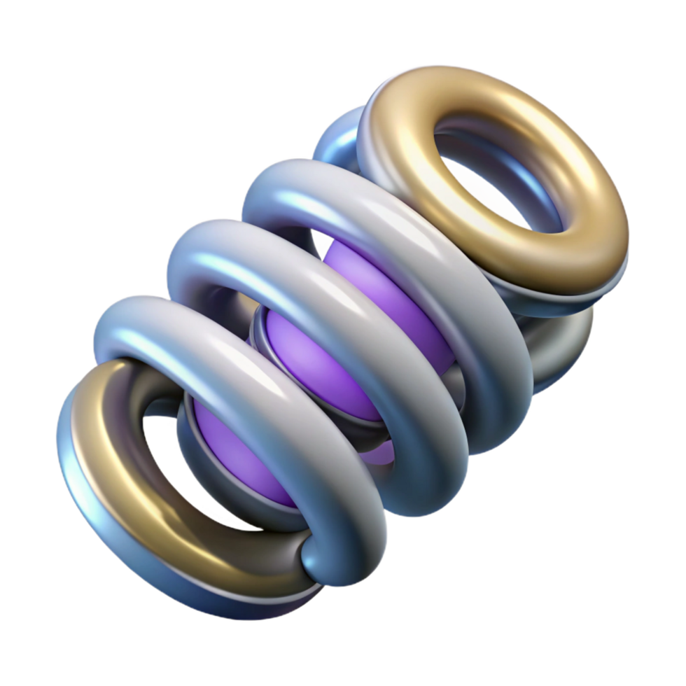 timeless baroque Hyper-specific, ultra-detailed concept art style biomechanical spring, isolated cutout, professional render with Transparent Background 4K png