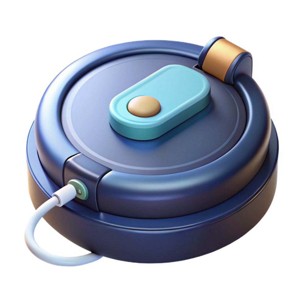 tranquil splendid Robot vacuum cleaner with charging dock with Transparent Background fine detail png