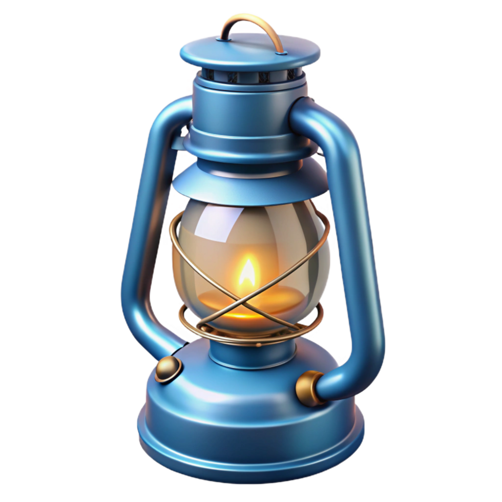 whimsical elegant Ultra-detailed, photorealistic isolated cutout of a vintage kerosene lamp with Transparent Background premium png