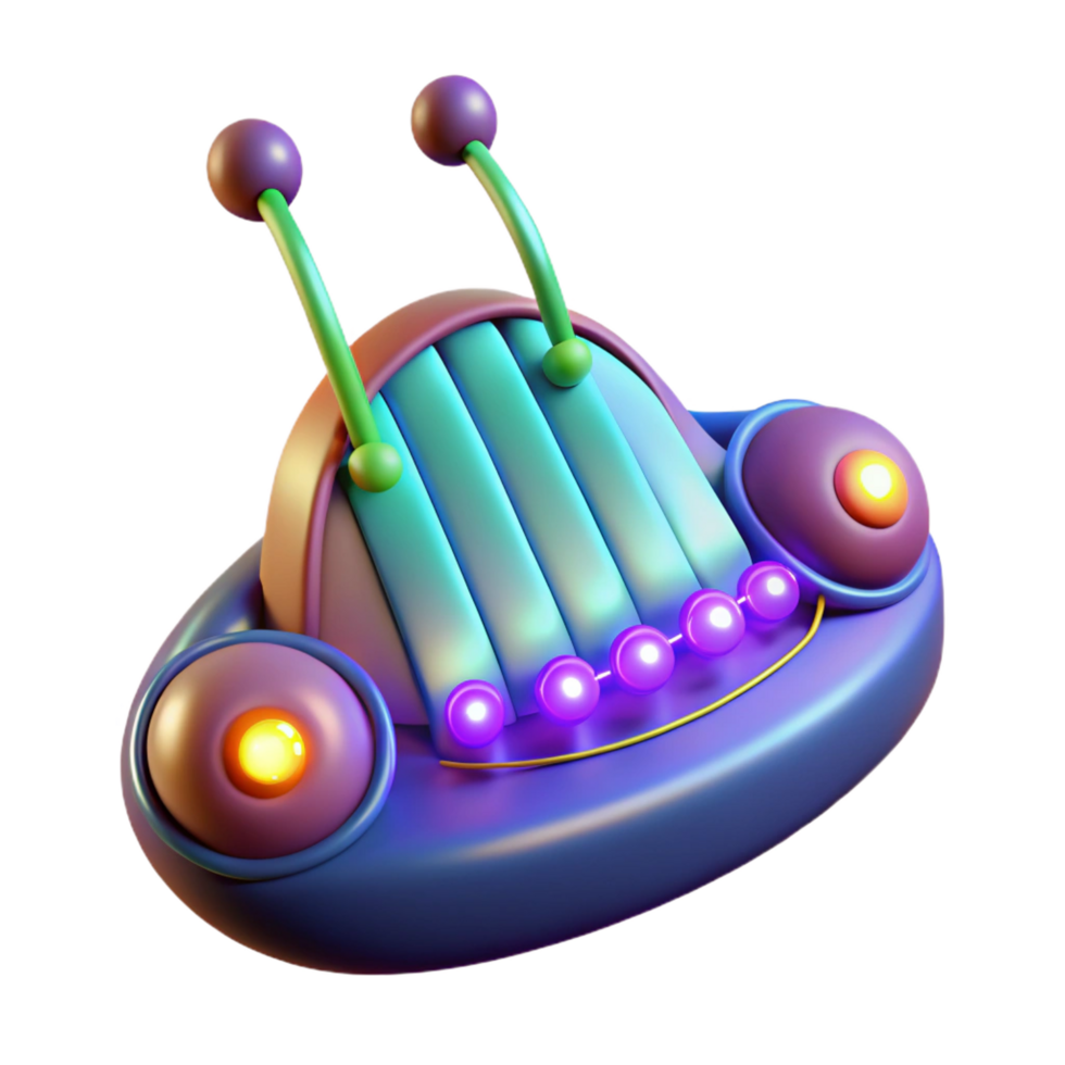 sumptuous harmonious impressionist Alien musical instrument, glowing strings, unusual shape with Transparent Background high resolution png