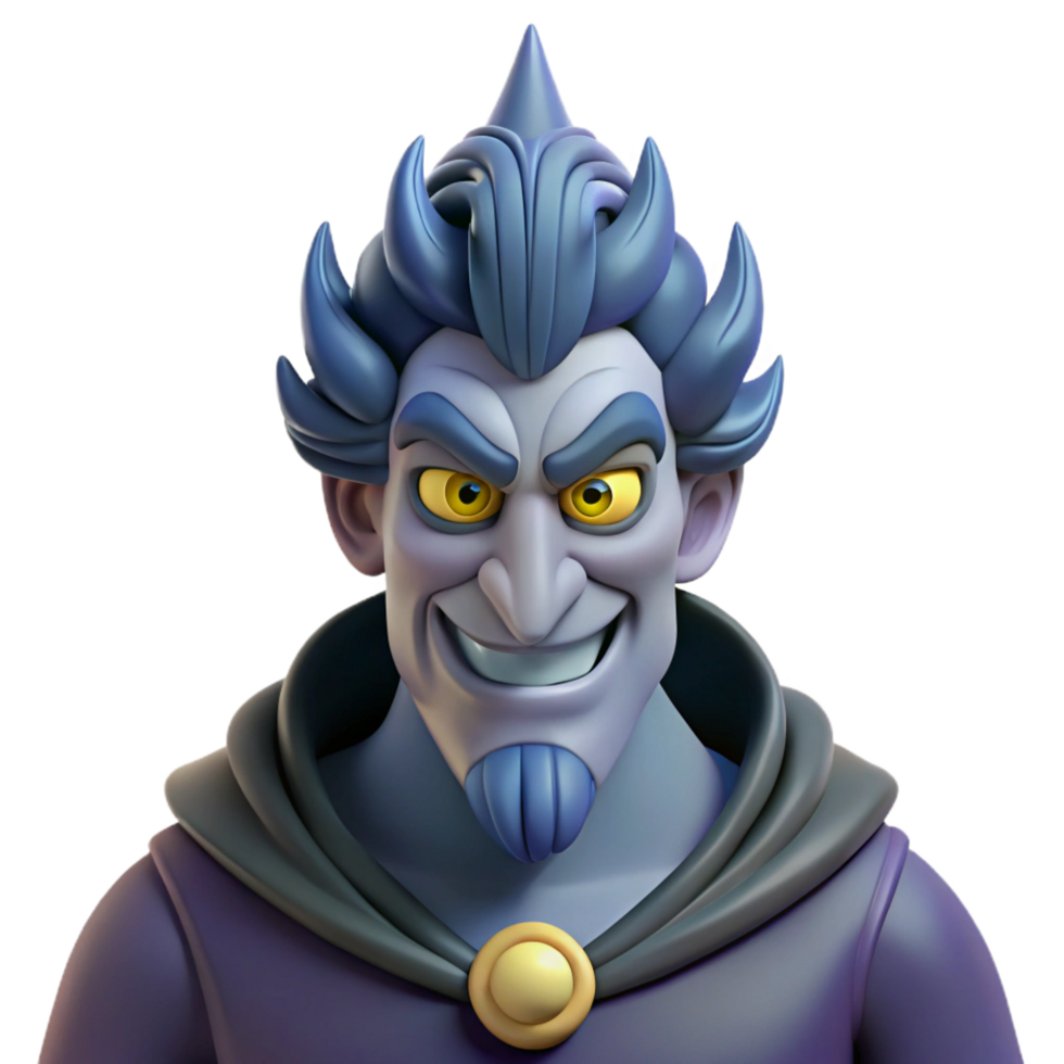 sought-after impressionist Hades, God of the Underworld, stern expression, with Transparent Background detailed png
