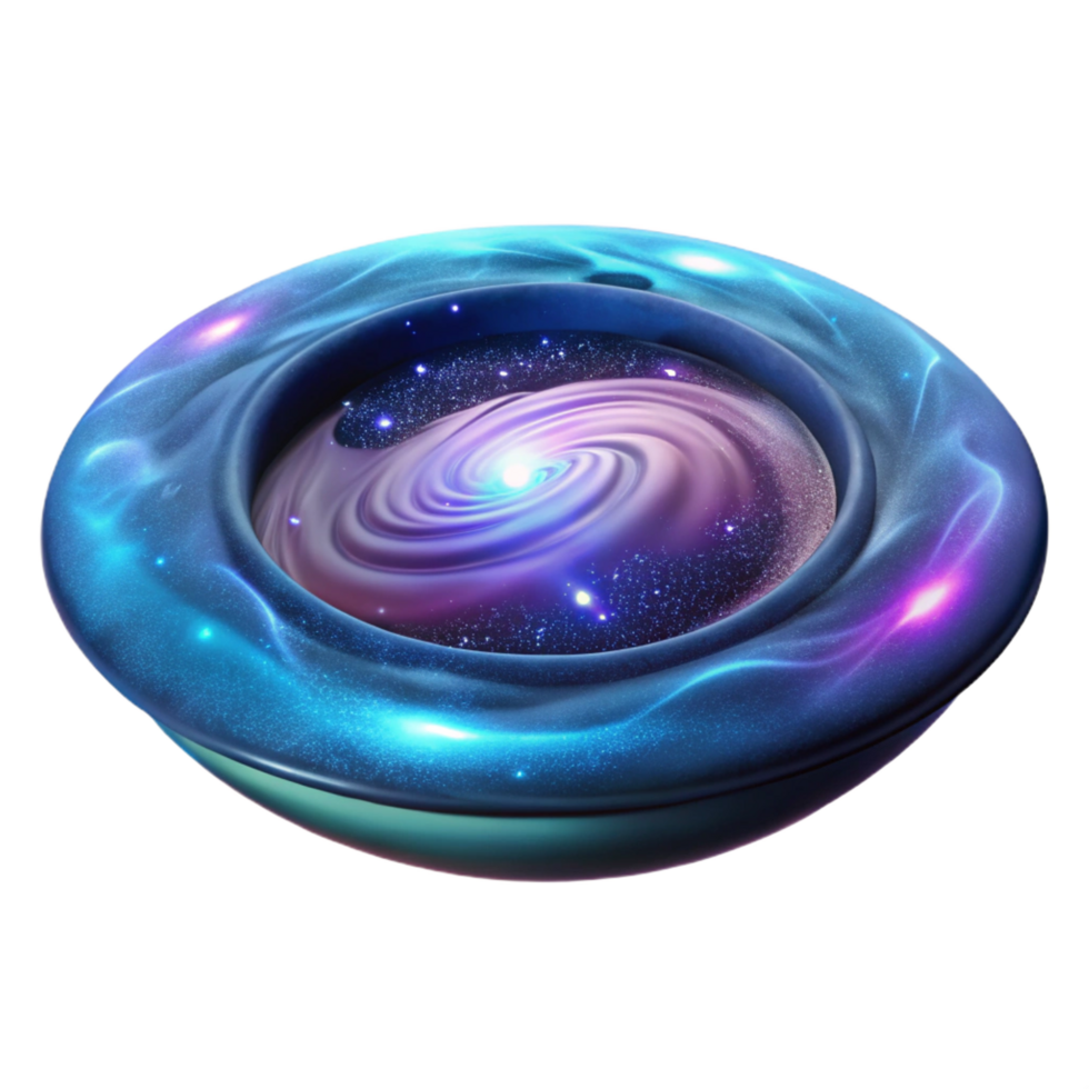 elegant contemporary A Swirling Galaxy Reflected in a authentic png
