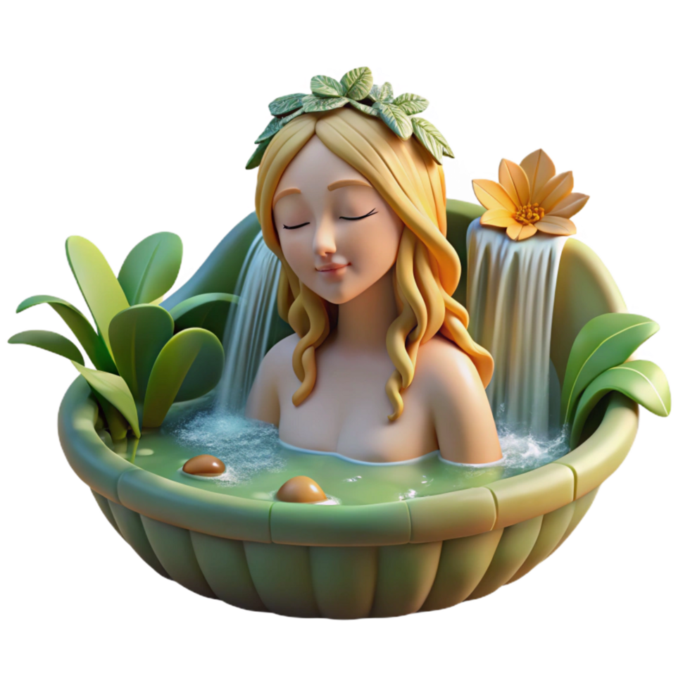 magnificent contemporary A Celestial Nymph Bathing in a premium png