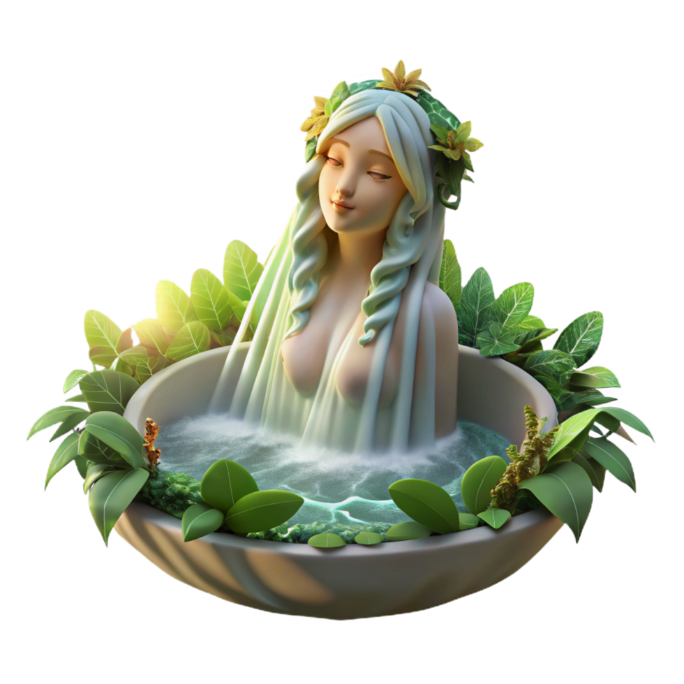 beautiful traditional A Celestial Nymph Bathing in a genuine png