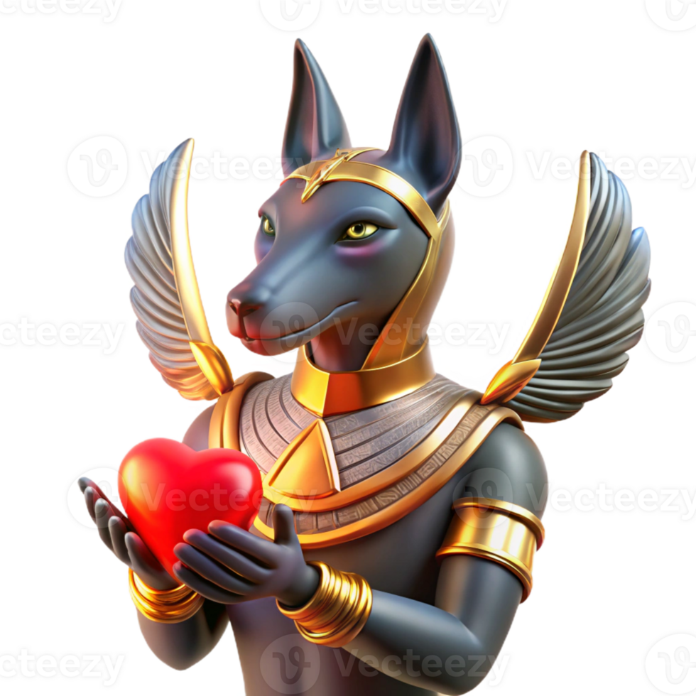 serene contemporary Anubis the Jackal Headed God Weighing professional png