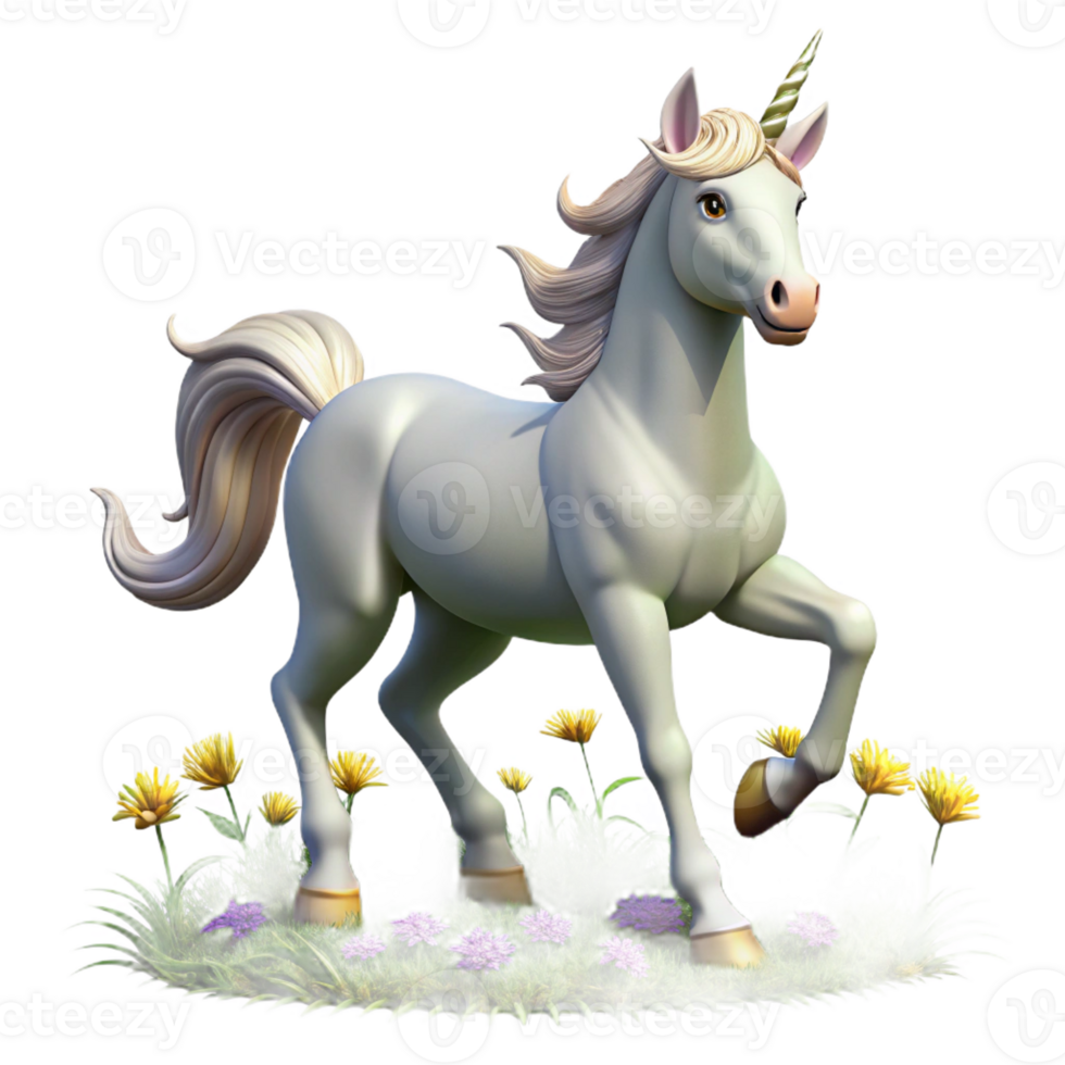 dramatic minimalist A Graceful Unicorn Prancing Through a exclusive png
