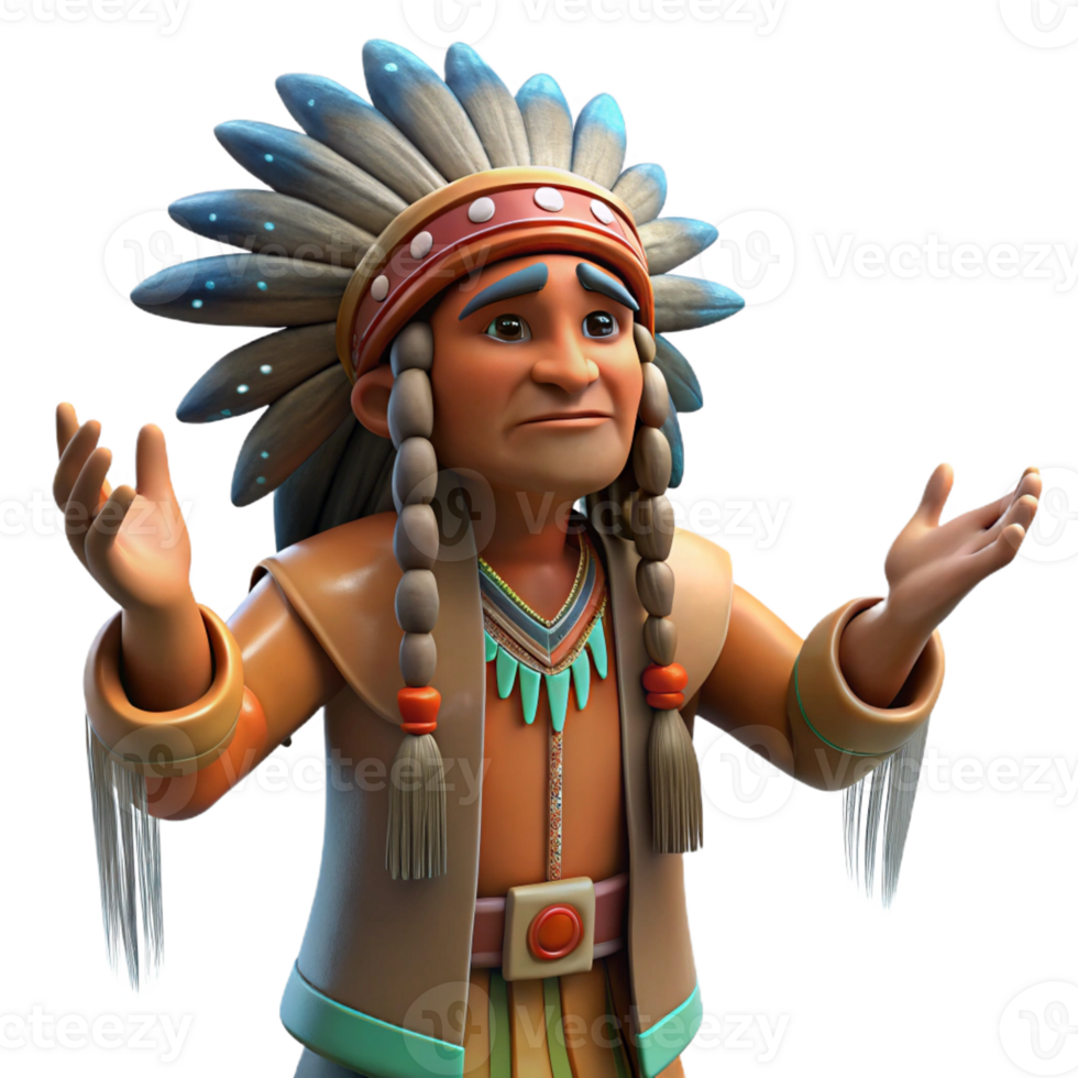 serene classic Native American Shaman Performing professional png