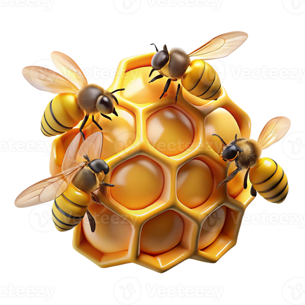 magnificent classic A Swarm of Bees Buzzing Around a professional png