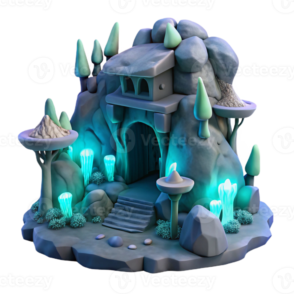 elegant abstract A Subterranean Dwelling Carved Into high quality png
