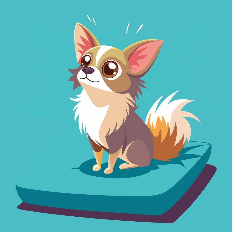 Cute Chihuahua on Pillow vector