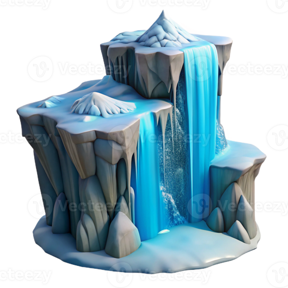 wonderful traditional A Frozen Waterfall Clinging to a Cliff 4K png