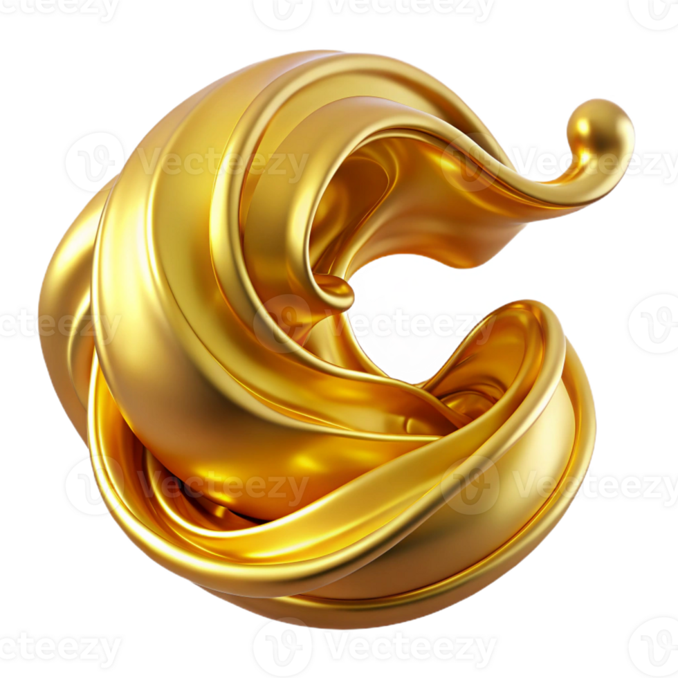 wonderful traditional A Dynamic Flow of Liquid Gold Swirling original png