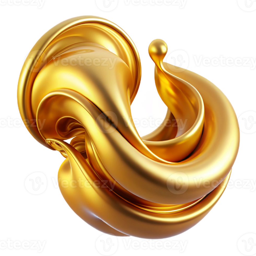 impressive minimalist A Dynamic Flow of Liquid Gold Swirling high quality png