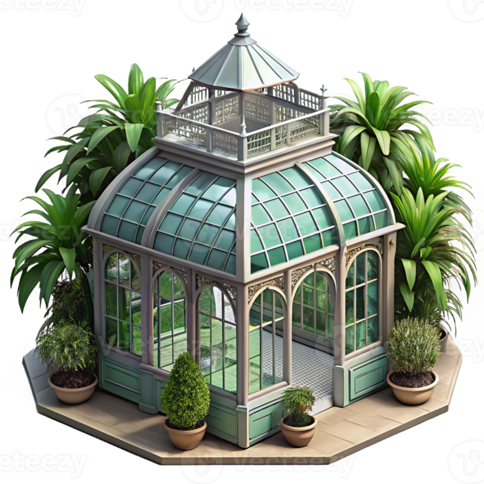 magnificent traditional An Intricate Victorian Greenhouse 4K png