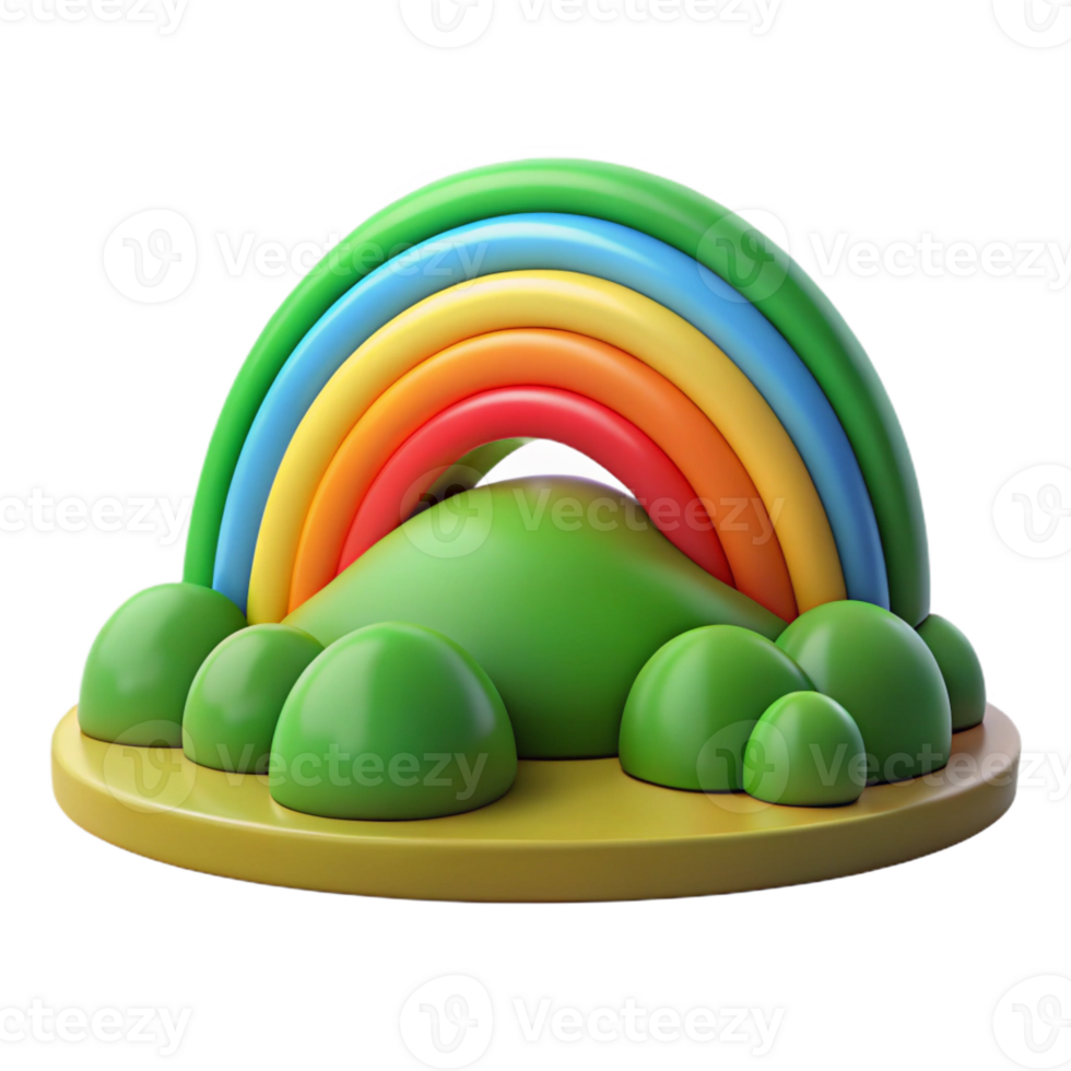 beautiful abstract A Rainbow Arching over a Lush Green original png