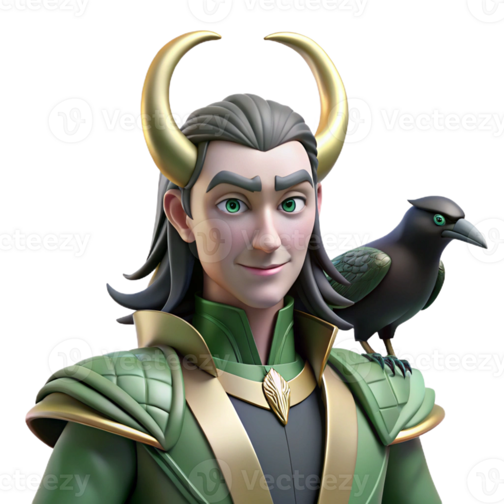 stunning minimalist A Cunning Loki Shapeshifting Into a genuine png