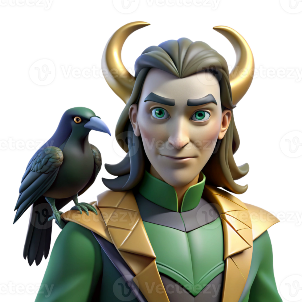 stunning modern A Cunning Loki Shapeshifting Into a 4K png