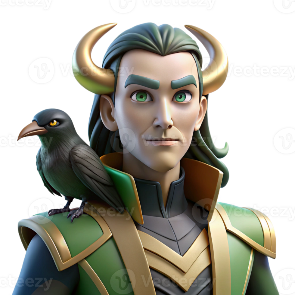 vibrant creative A Cunning Loki Shapeshifting Into a exclusive png