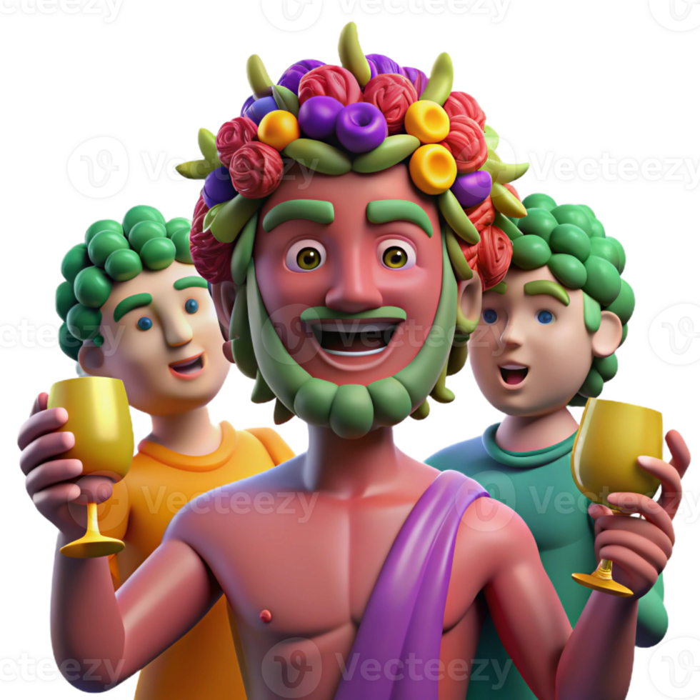 beautiful artistic A Drunken Dionysus Surrounded by high quality png