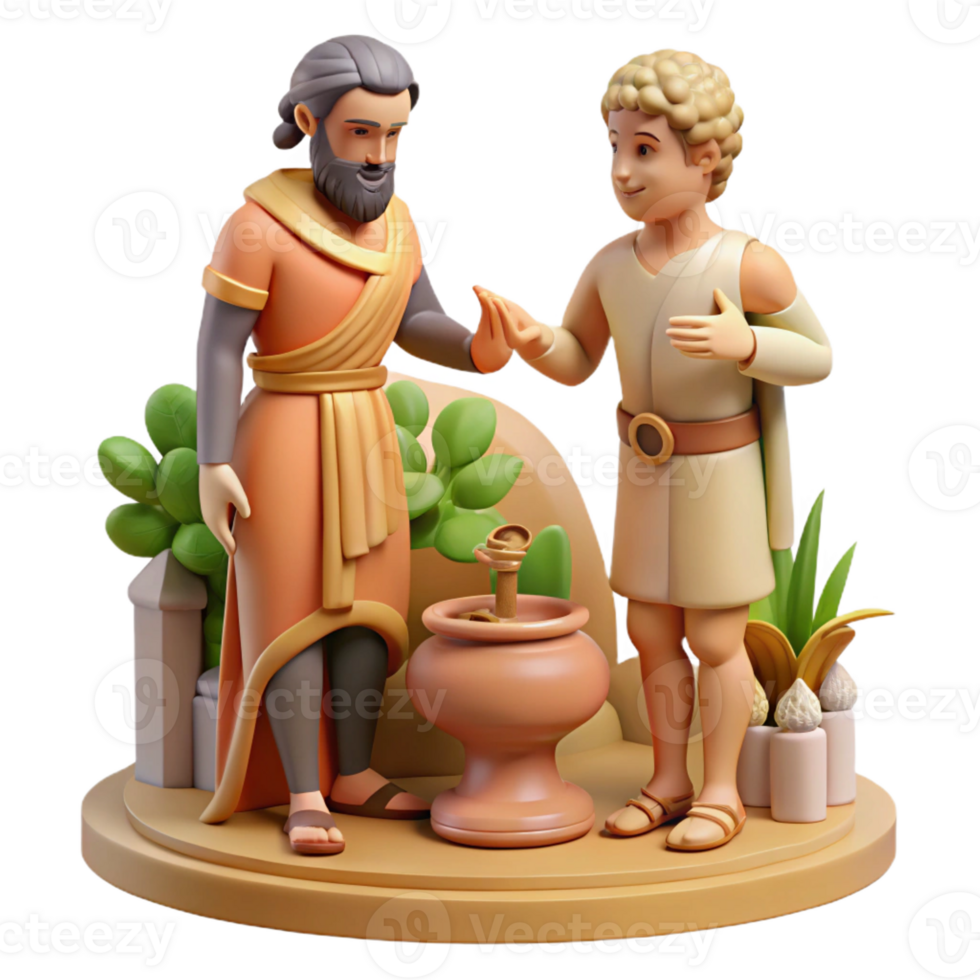 impressive minimalist A Wise Chiron Teaching Achilles 4K png