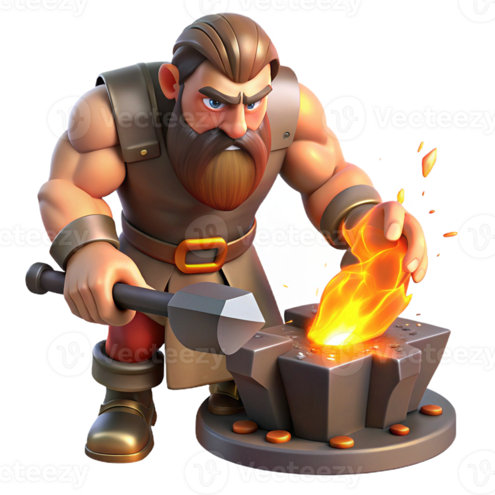 dramatic abstract A Powerful Cyclops Forging a original png