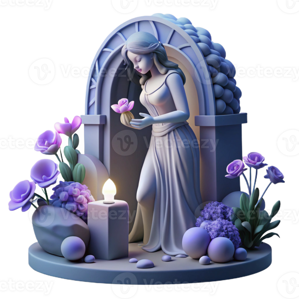 vibrant rustic A Persephone Picking Flowers exclusive png