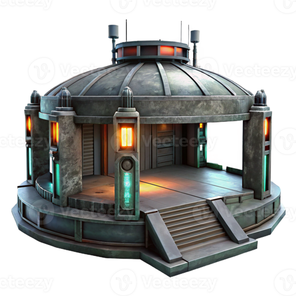 extraordinary artistic A Deserted Space Station Weathered 4K png