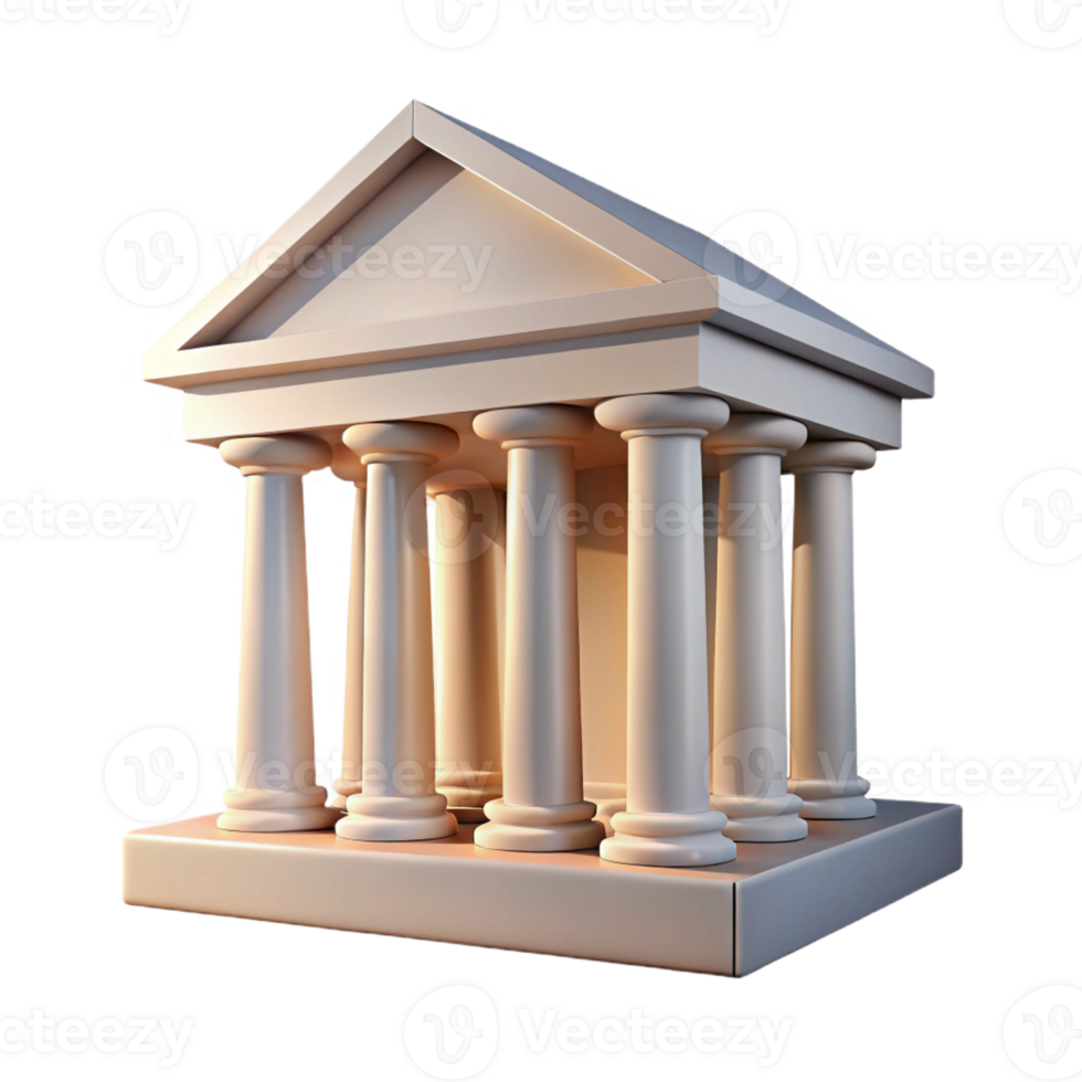 dramatic artistic A Greek Temple with Doric Columns premium png