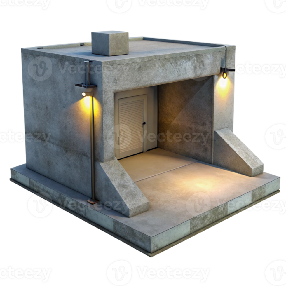 extraordinary rustic A Minimalist Concrete Bunker with a 4K png