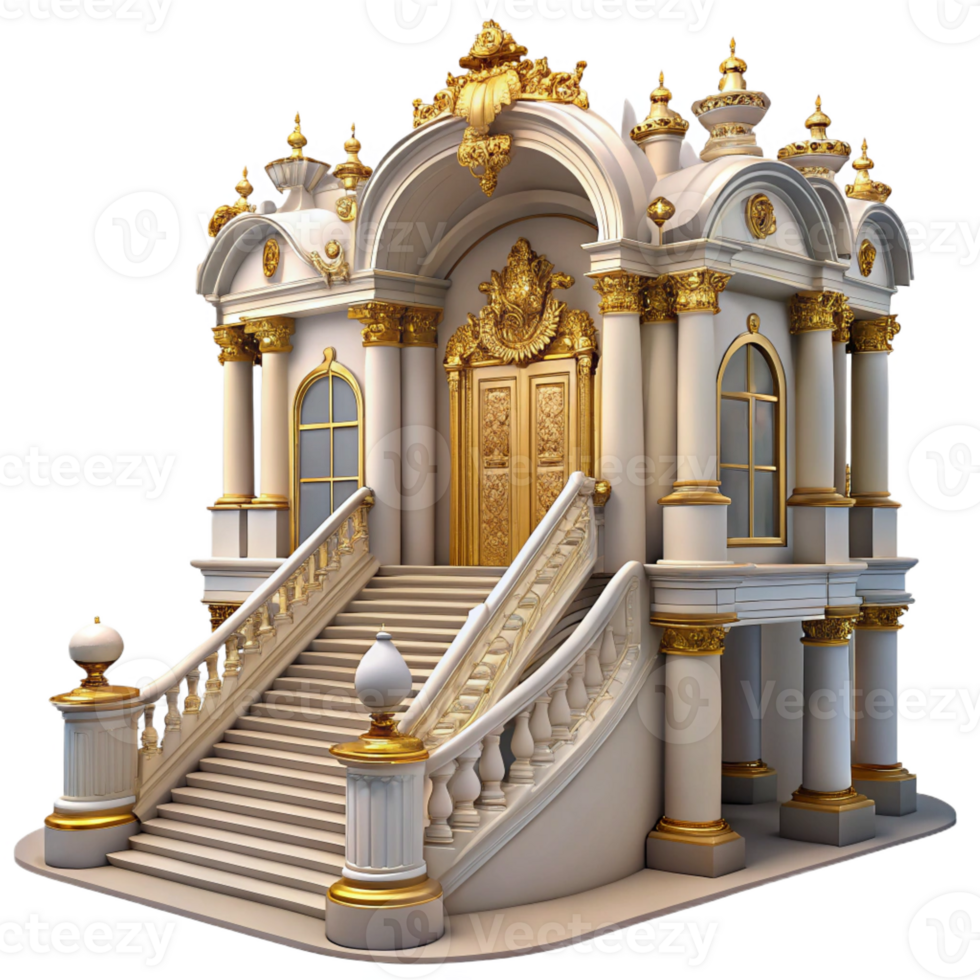 dramatic artistic Baroque Palace Ornate Decorations premium png
