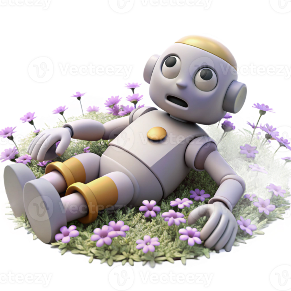 magnificent classic A Broken Robot Lying in a Field of authentic png