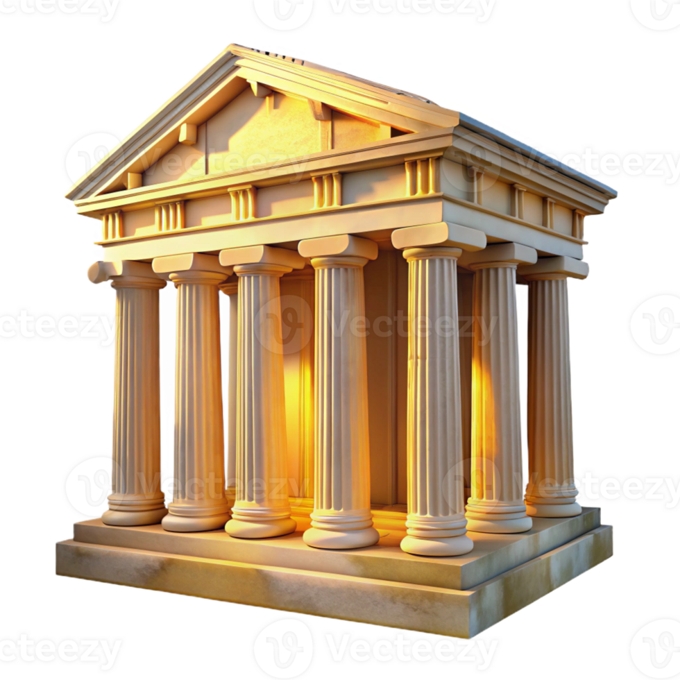 dramatic traditional An Ancient Greek Temple Crumbling authentic png