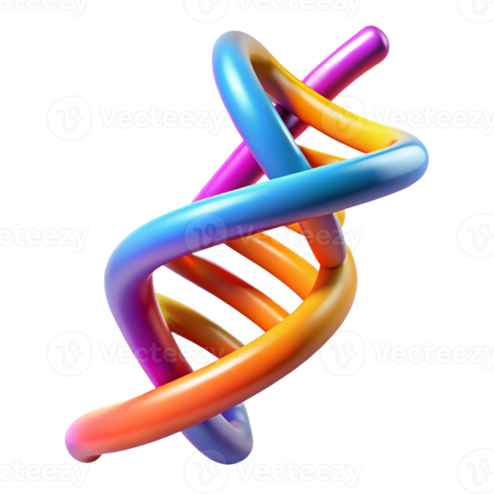stunning modern A Dna Strand Visualized As a Glowing professional png