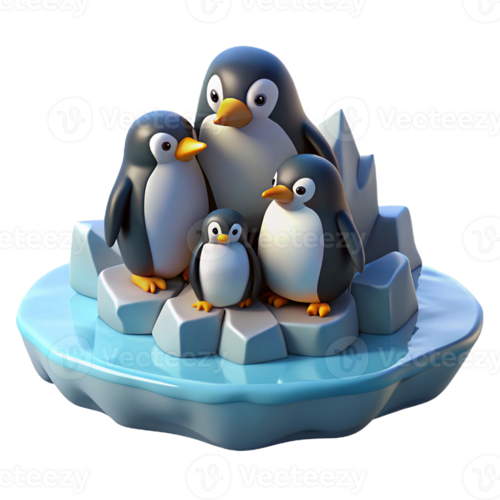 dramatic rustic A Group of Penguins Huddled Together on authentic png