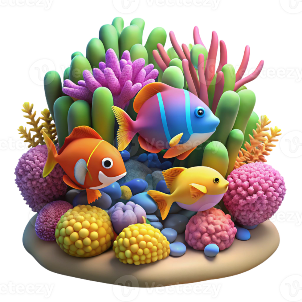 stunning creative A Vibrant Coral Reef Teeming with authentic png
