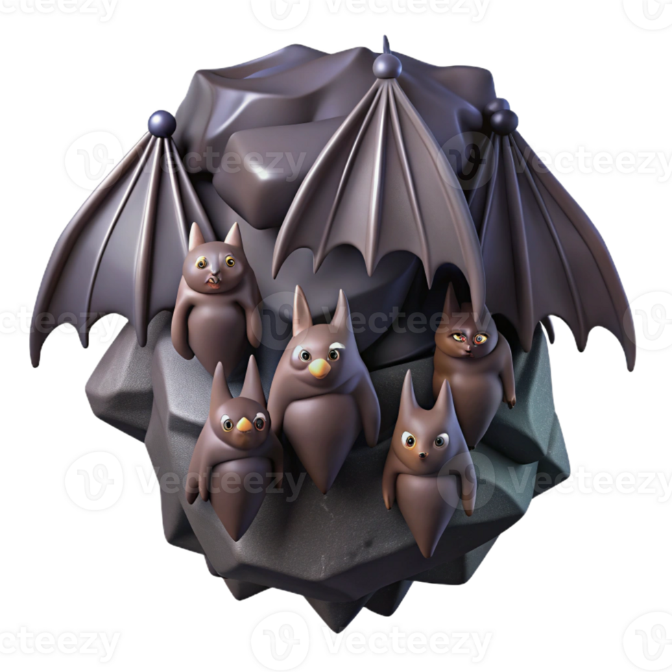 magnificent contemporary A Colony of Bats Hanging Upside Down in premium png