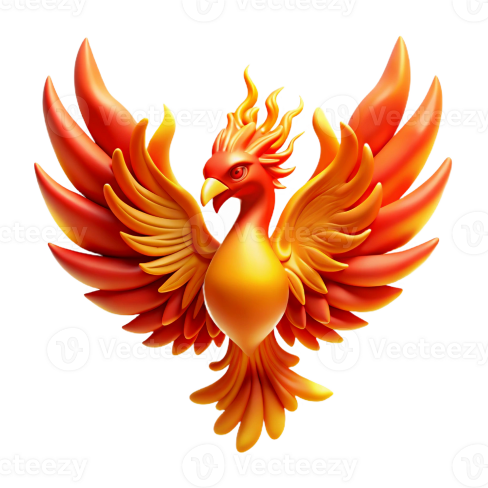 impressive minimalist A Majestic Phoenix Rising from the 4K png
